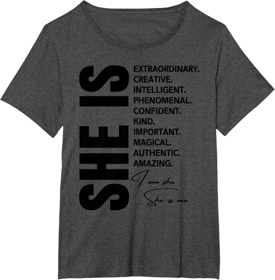 Woman Affirmation Juneteenth Freedom Day Black History Month T-Shirt - Dark Heather Grey