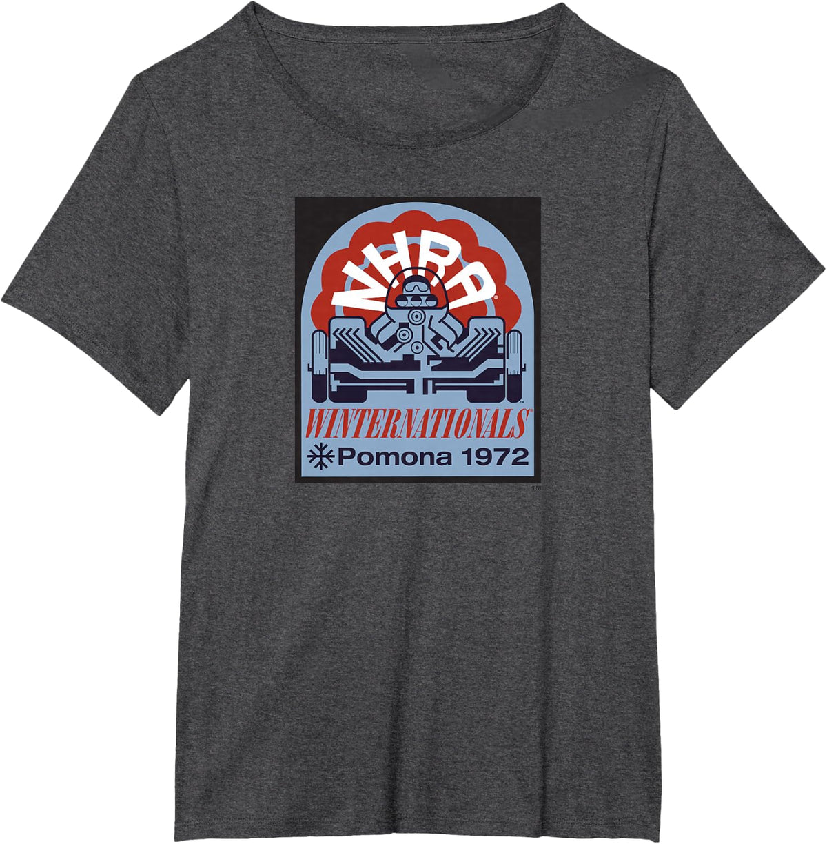 NHRA 1972 Winternationals t-Shirt T-Shirt - Dark Heather Grey