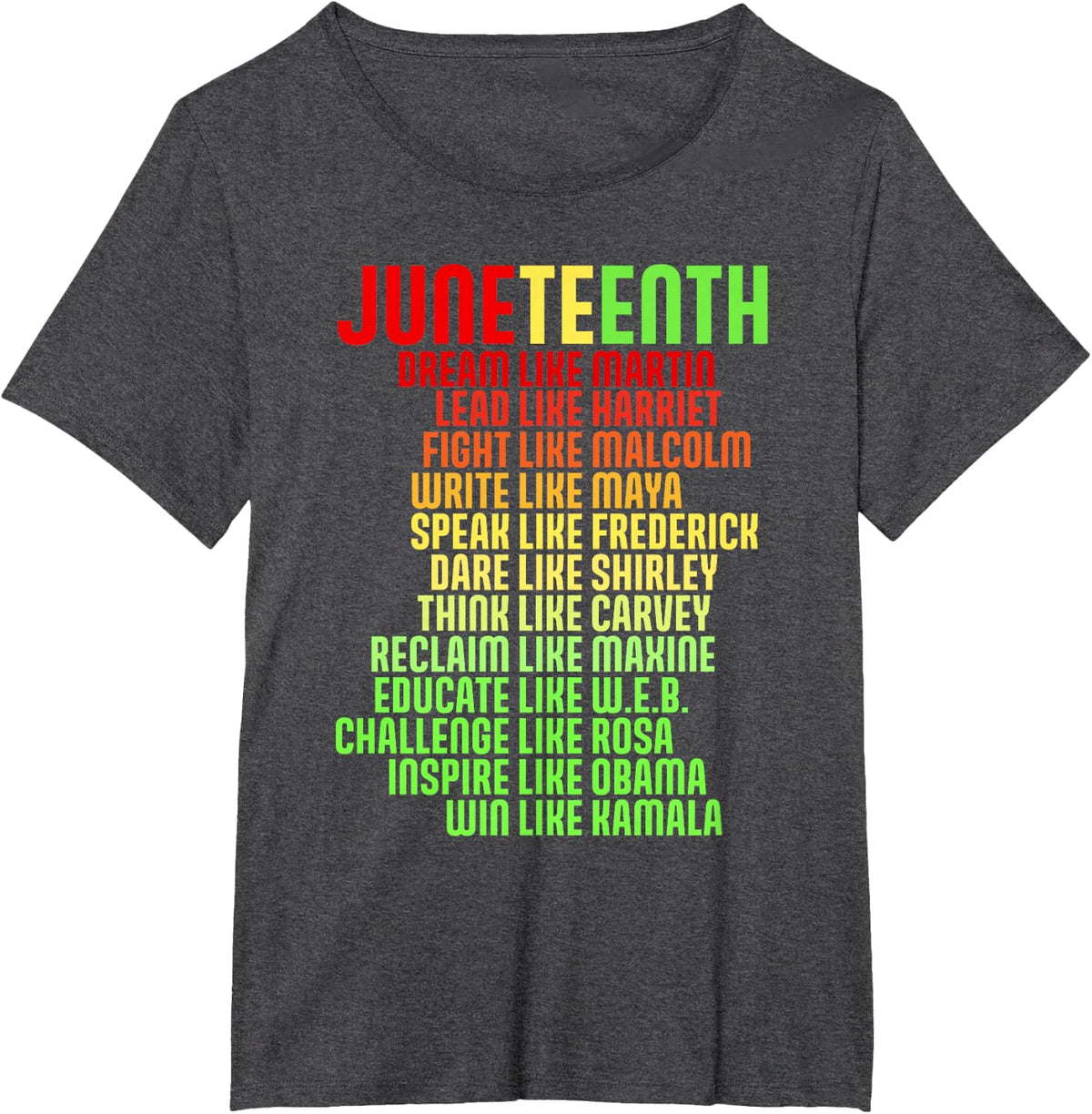Juneteenth Dream Like Martin Black History African Leader T-Shirt - Dark Heather Grey