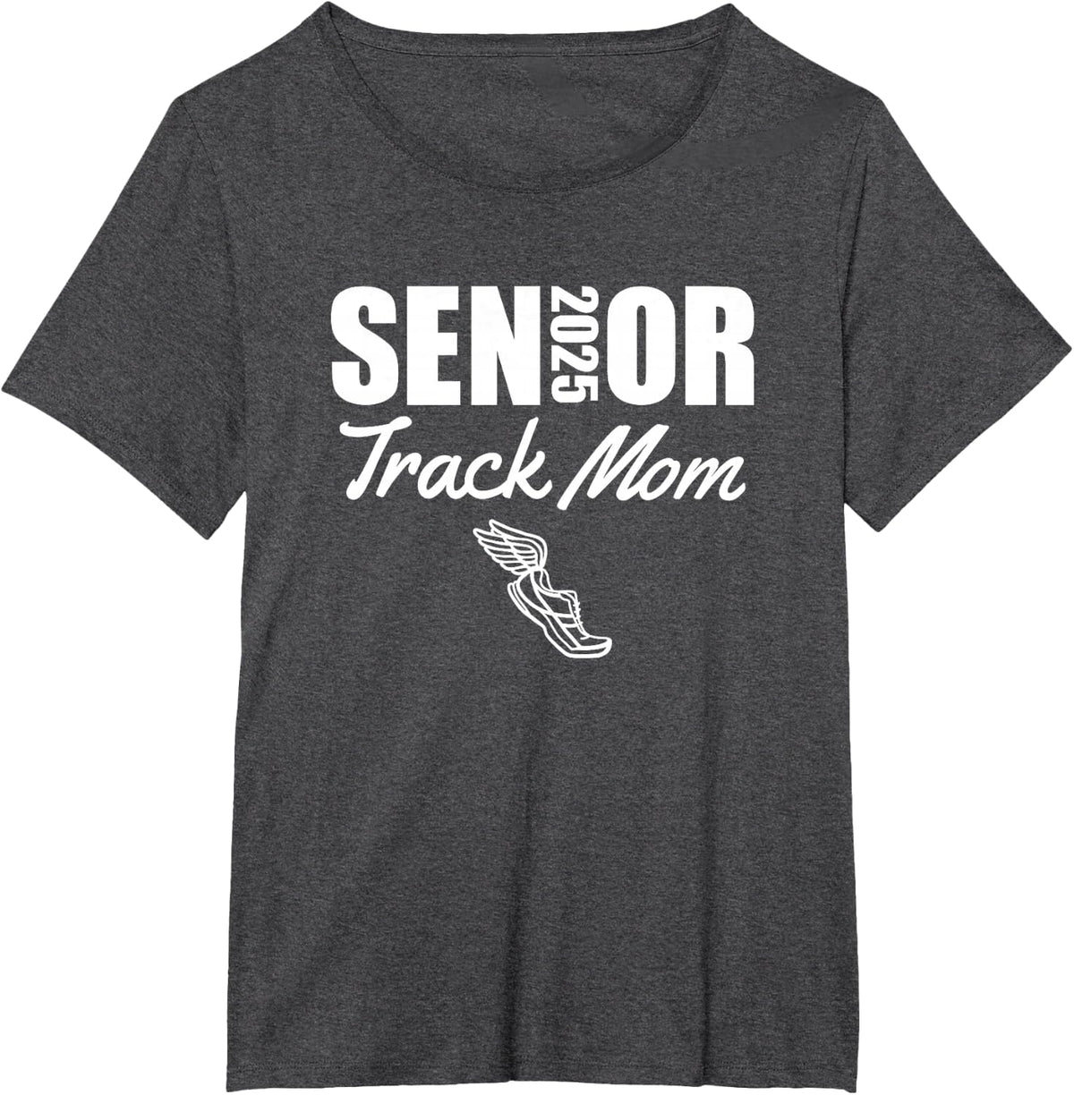 2025 Senior Track Mom Class of 2025 Parent Run Jump Throw T-Shirt - Dark Heather Grey