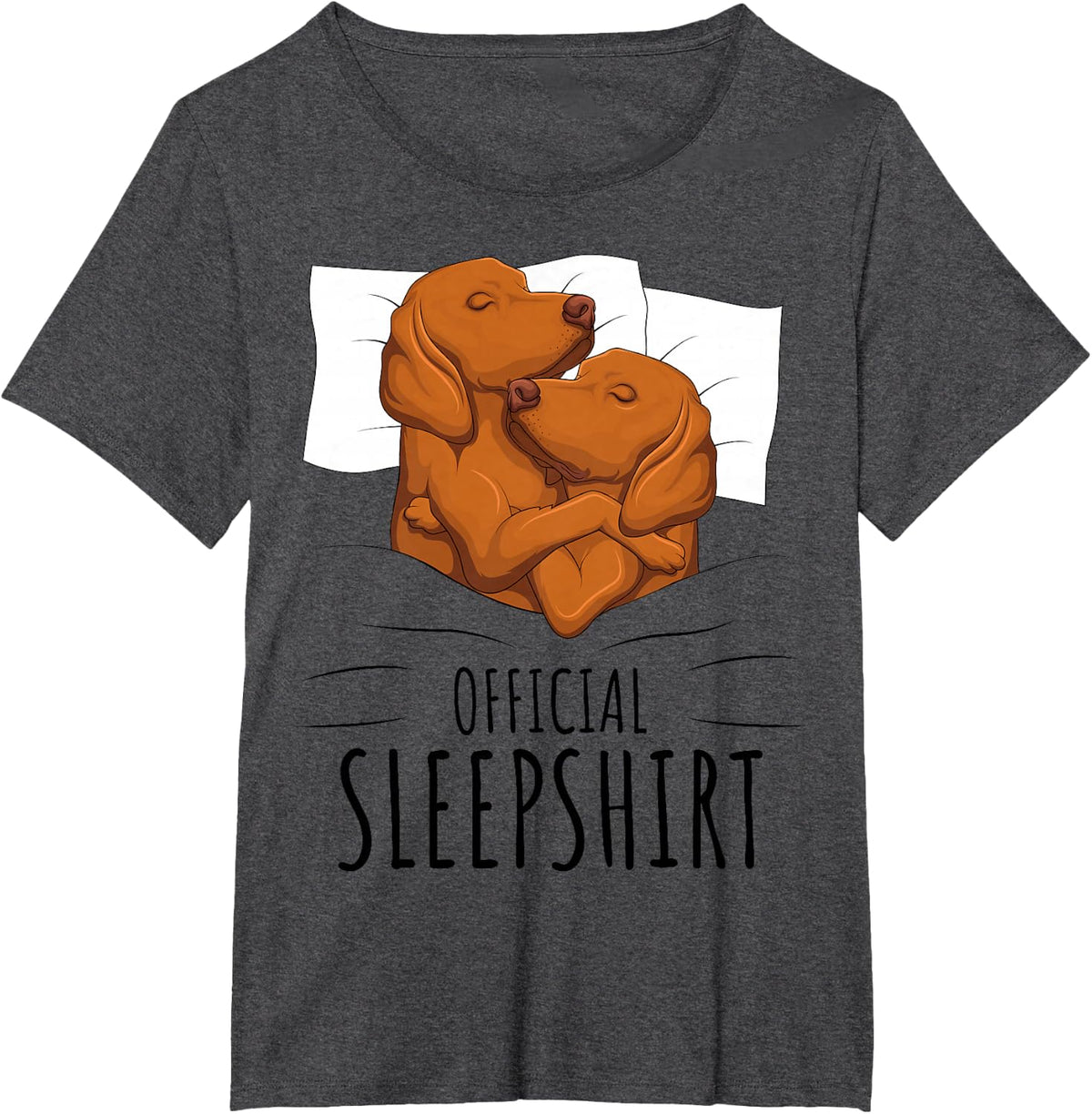 Vizsla Dog Lover Official Sleepshirt T-Shirt - Dark Heather Grey