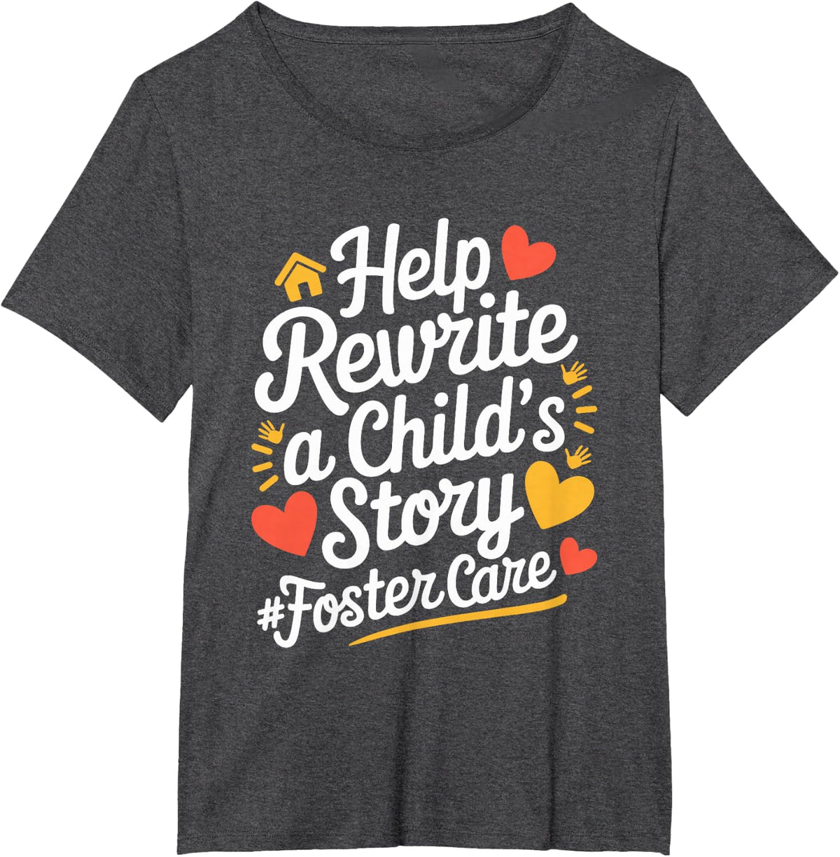 Foster Care Design For Foster Parents Foster Mom And Dad T-Shirt - Dark Heather Grey