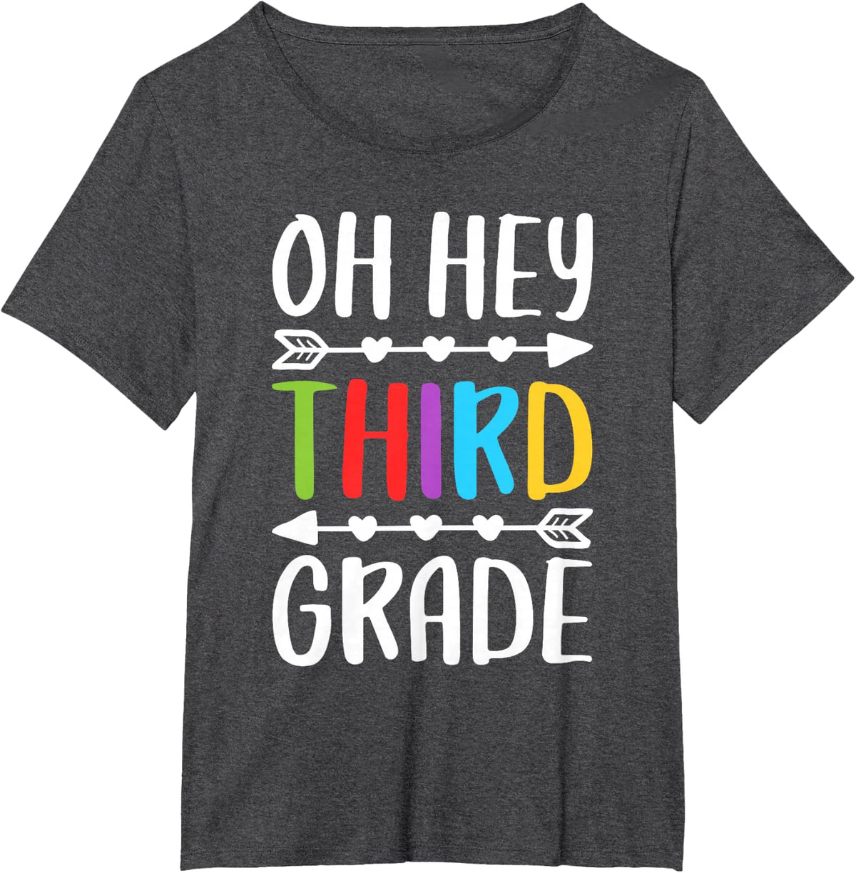 Oh Hey Third Grade Shirt 3rd Grade Boy Girl Student Teacher T-Shirt - Dark Heather Grey