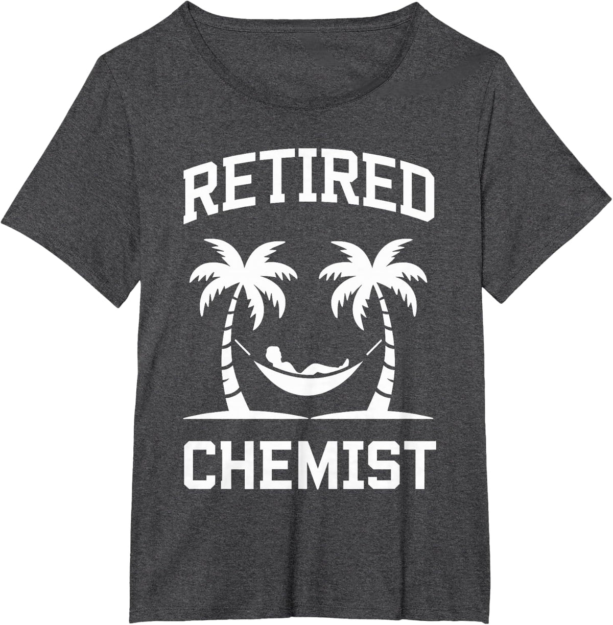 Retired Chemist Beach Vacation T-Shirt - Dark Heather Grey
