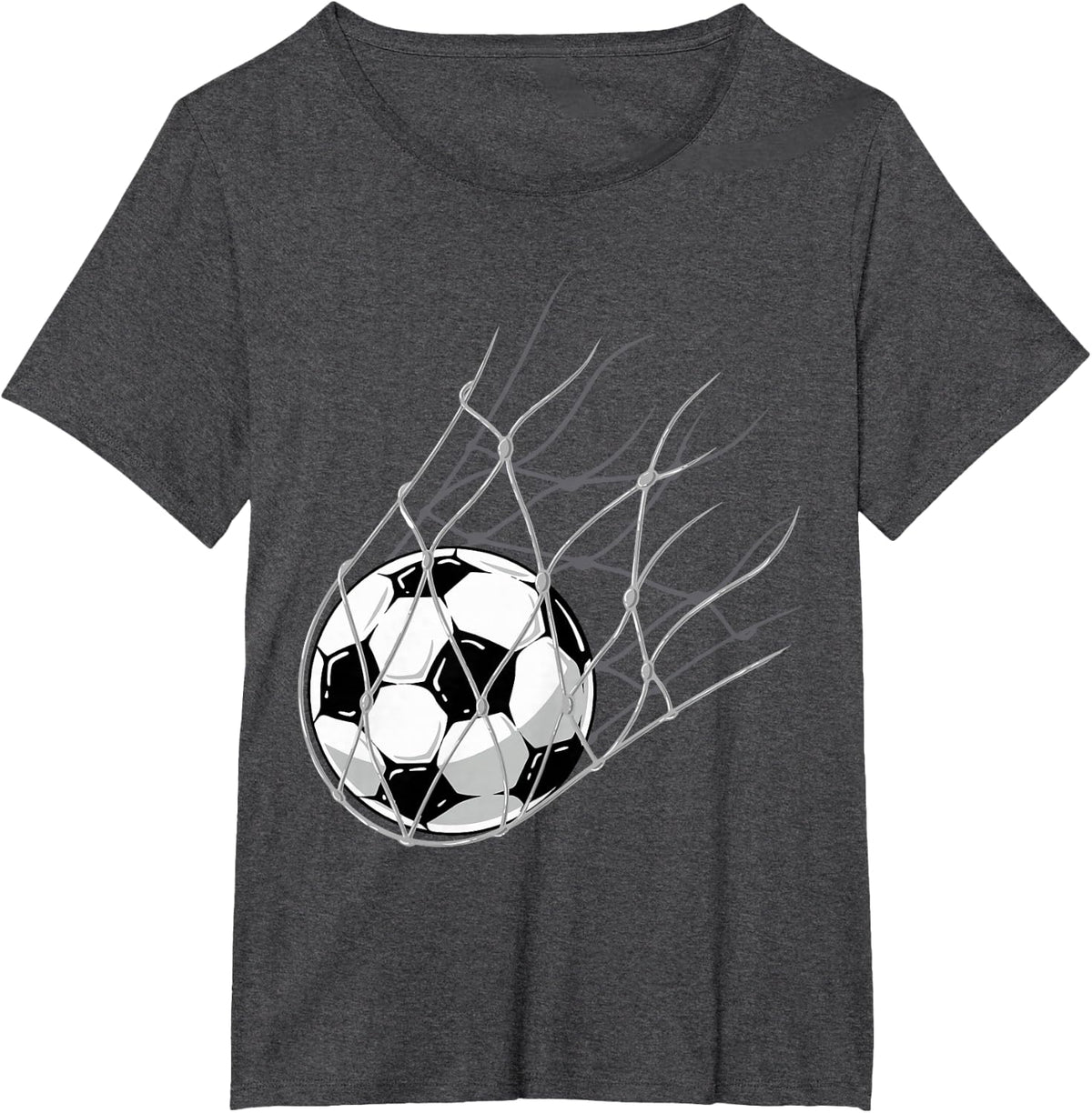 Soccer Ball Goal Funny Player Sports Game Boys Girls Outfit T-Shirt - Dark Heather Grey