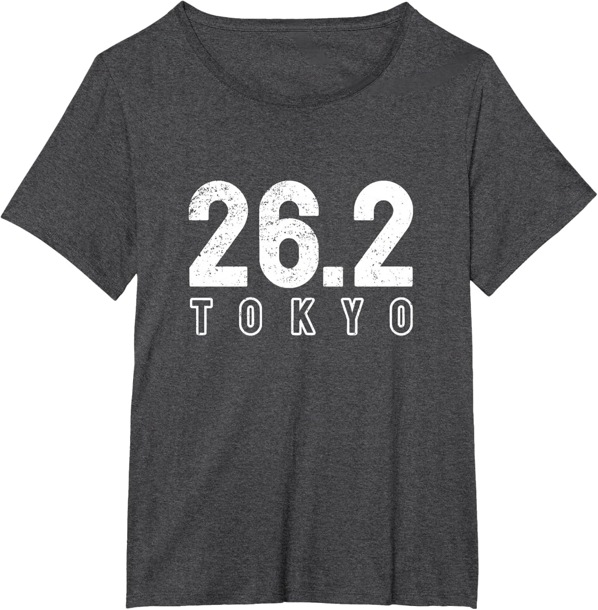 Tokyo Running Marathon Runner 26.2 Mens Womens T-Shirt - Dark Heather Grey
