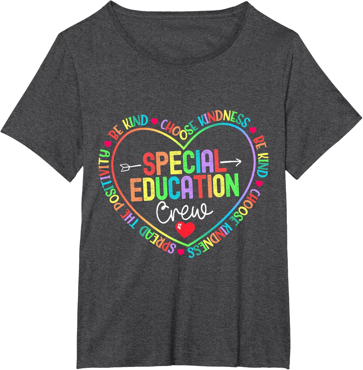 Special Educators Special Ed Teacher Special Education Crew T-Shirt - Dark Heather Grey