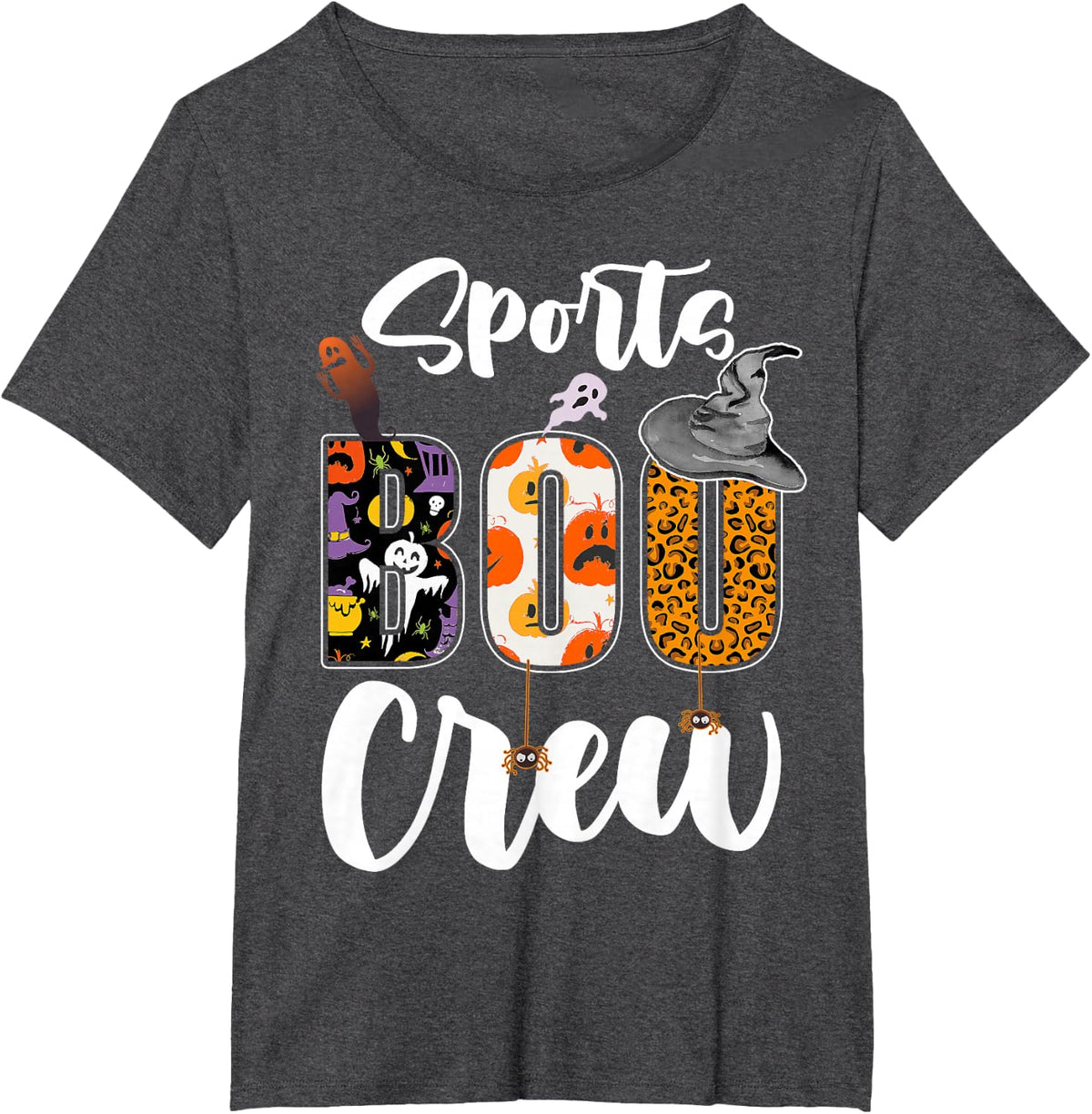 Sports Boo Crew Halloween Costume Matching T-Shirt - Dark Heather Grey