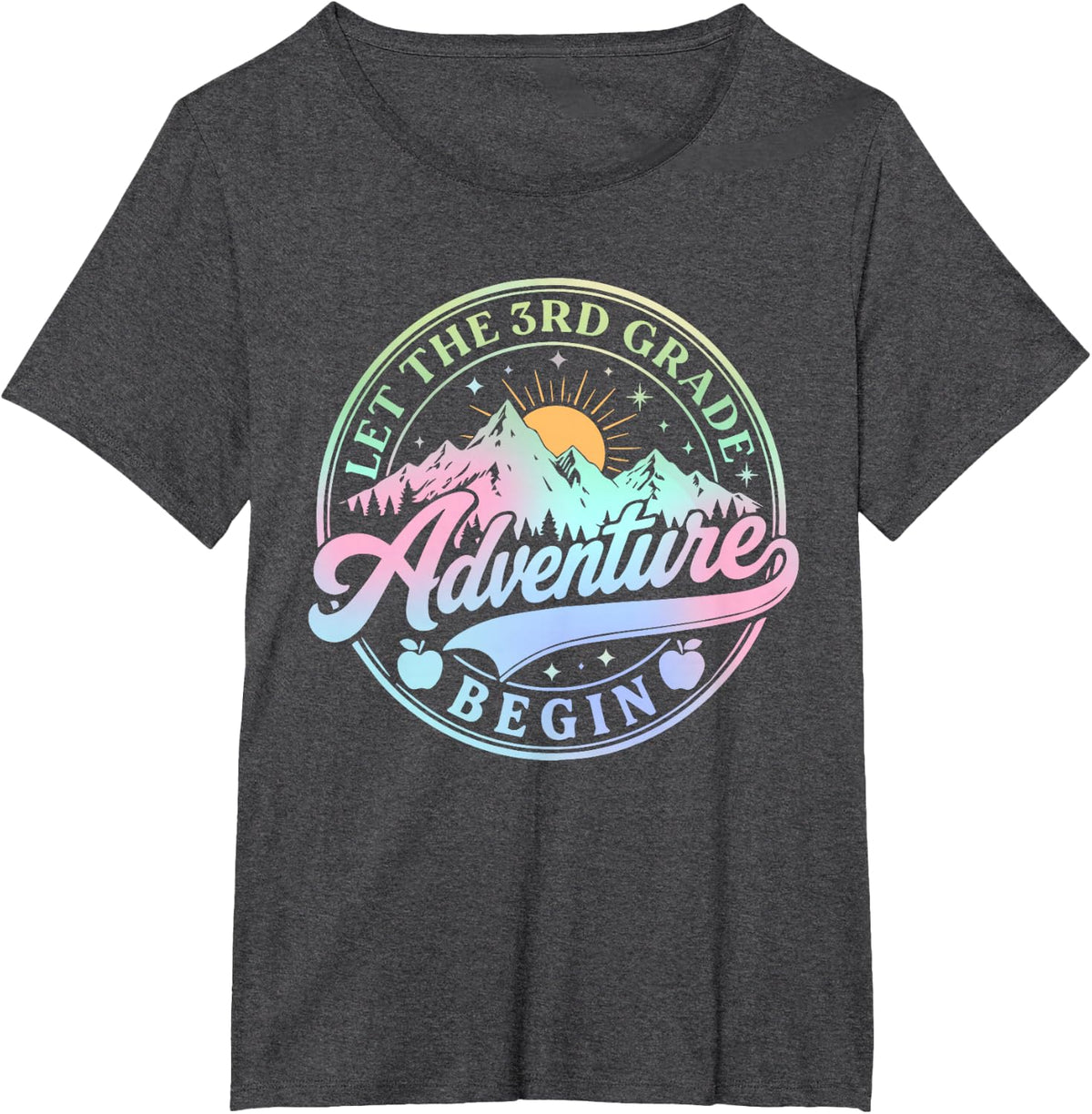 Back to School Let Third Grade Adventure Begin Teacher Boys T-Shirt - Dark Heather Grey