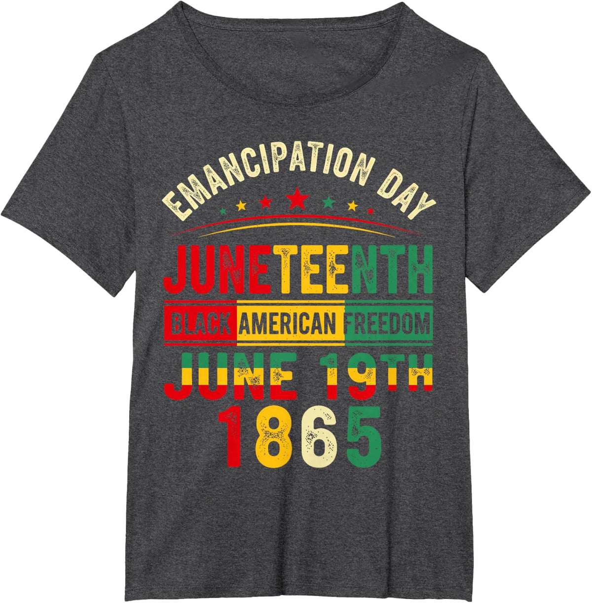 Emancipation Day Juneteenth 1865 Freedom African Pride T-Shirt - Dark Heather Grey