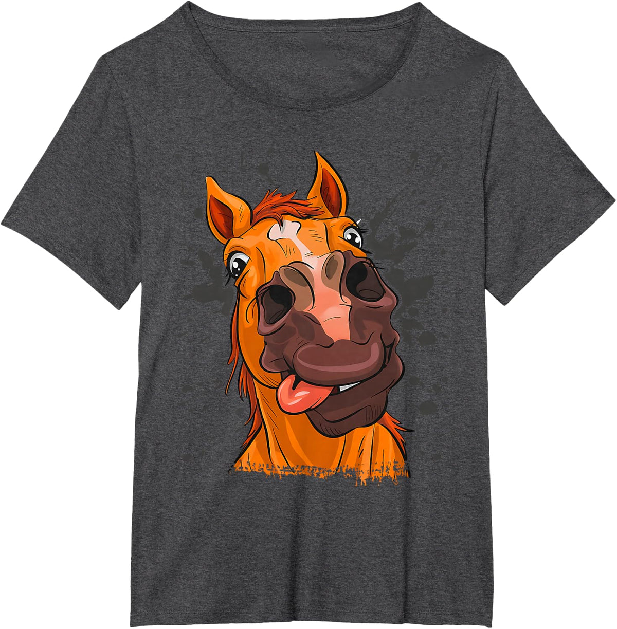 Horse Funny Horse Riding T-Shirt - Dark Heather Grey