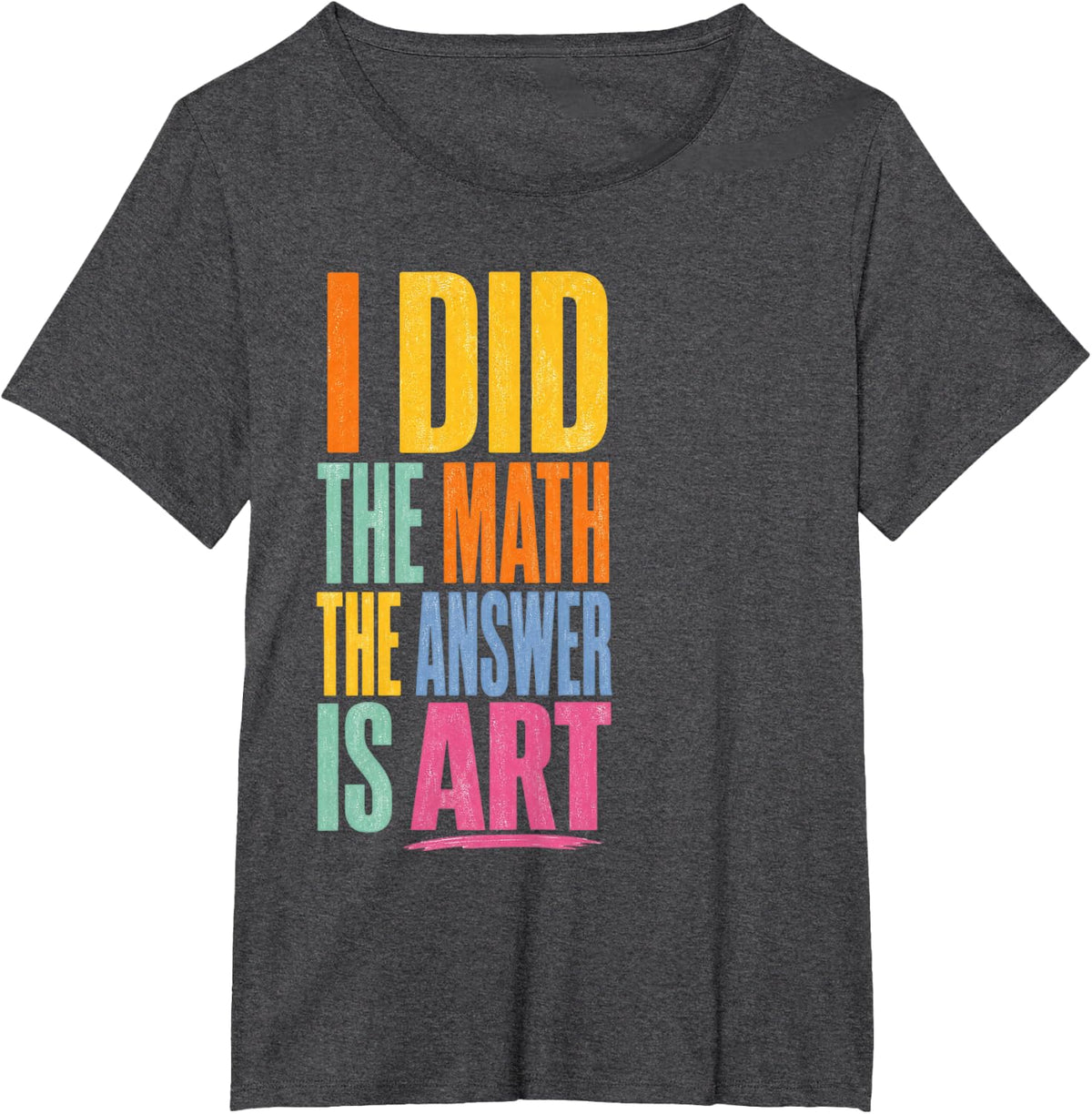 I Did The Math The Answer is Art - Funny Art Teacher T-Shirt - Dark Heather Grey