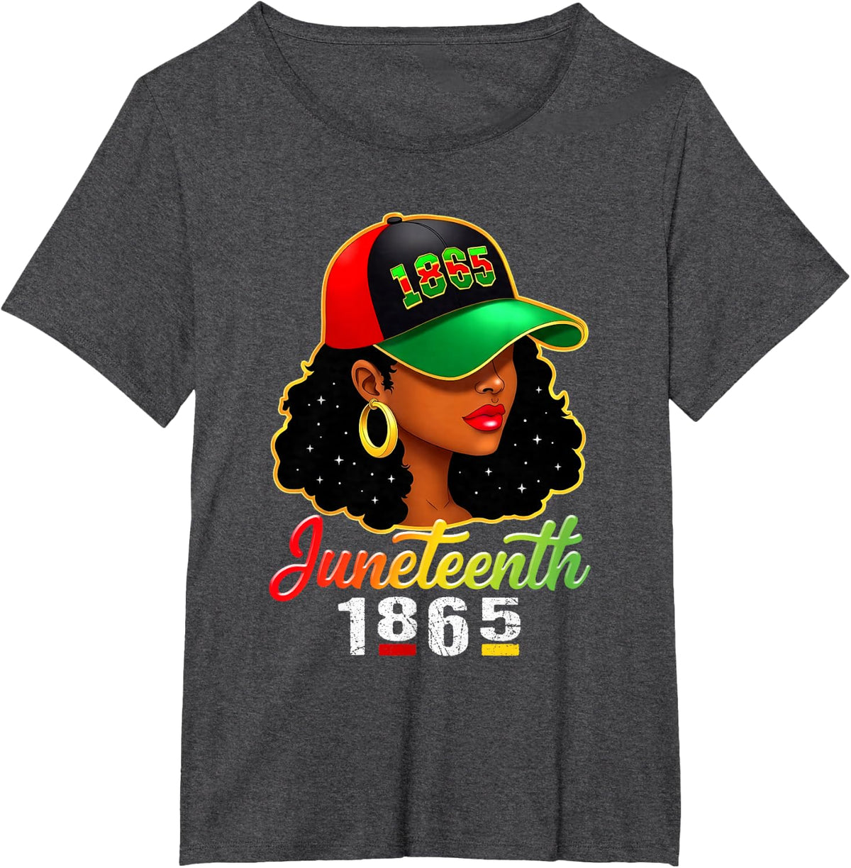 Juneteenth Celebrating Freedom African American Women Tees T Shirts 1865 - Dark Heather Grey