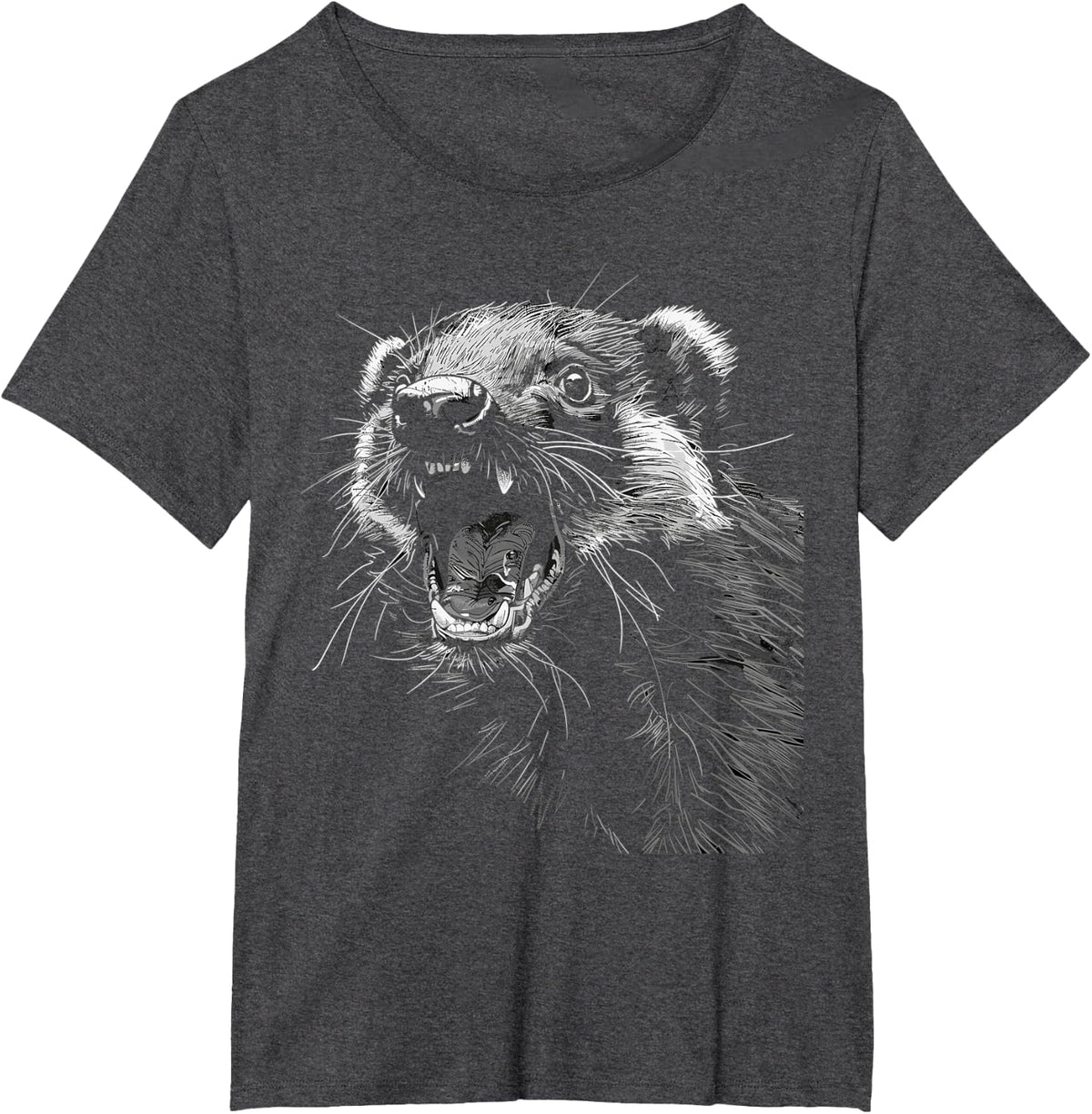 Funny Honey Badger Lover For Women Men T-Shirt - Dark Heather Grey