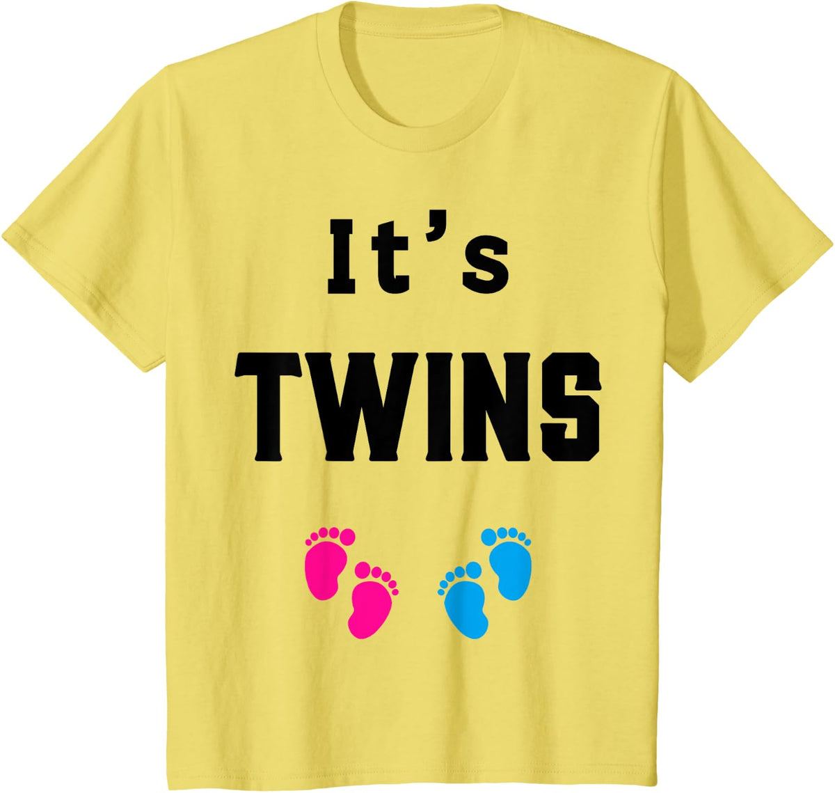 It's Twins Baby Announcement Baby Shower Gender Reveal Party T-Shirt - Lemon Yellow