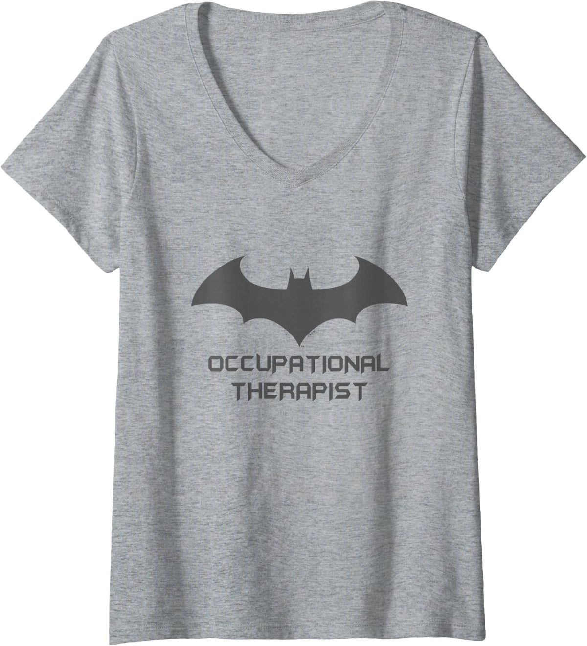 Women's Batman Hush Occupational Therapist V-Neck T-Shirt - Heather Grey