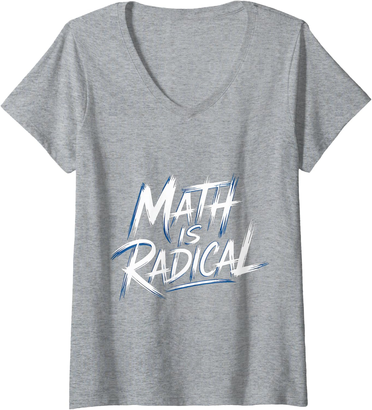 Women's Math is Radical Algebra Geometry Nerd - V-Neck T-Shirt - Heather Grey