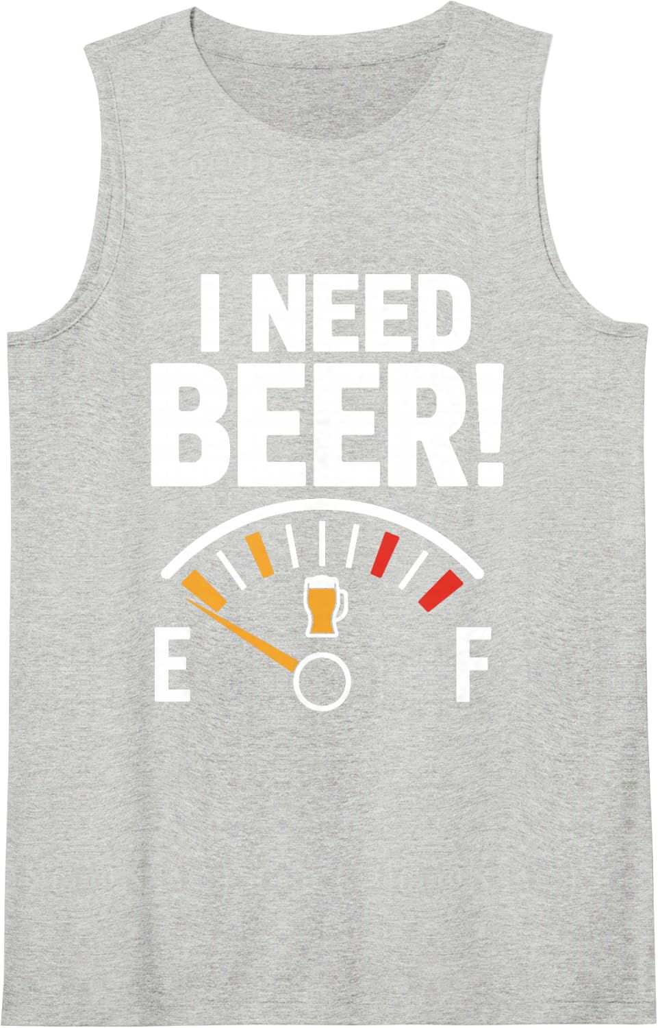 I Need Beer Lover Drinker Craft Tailgate Cookout Cold Beer Sleeveless Tank Top - Heather Grey
