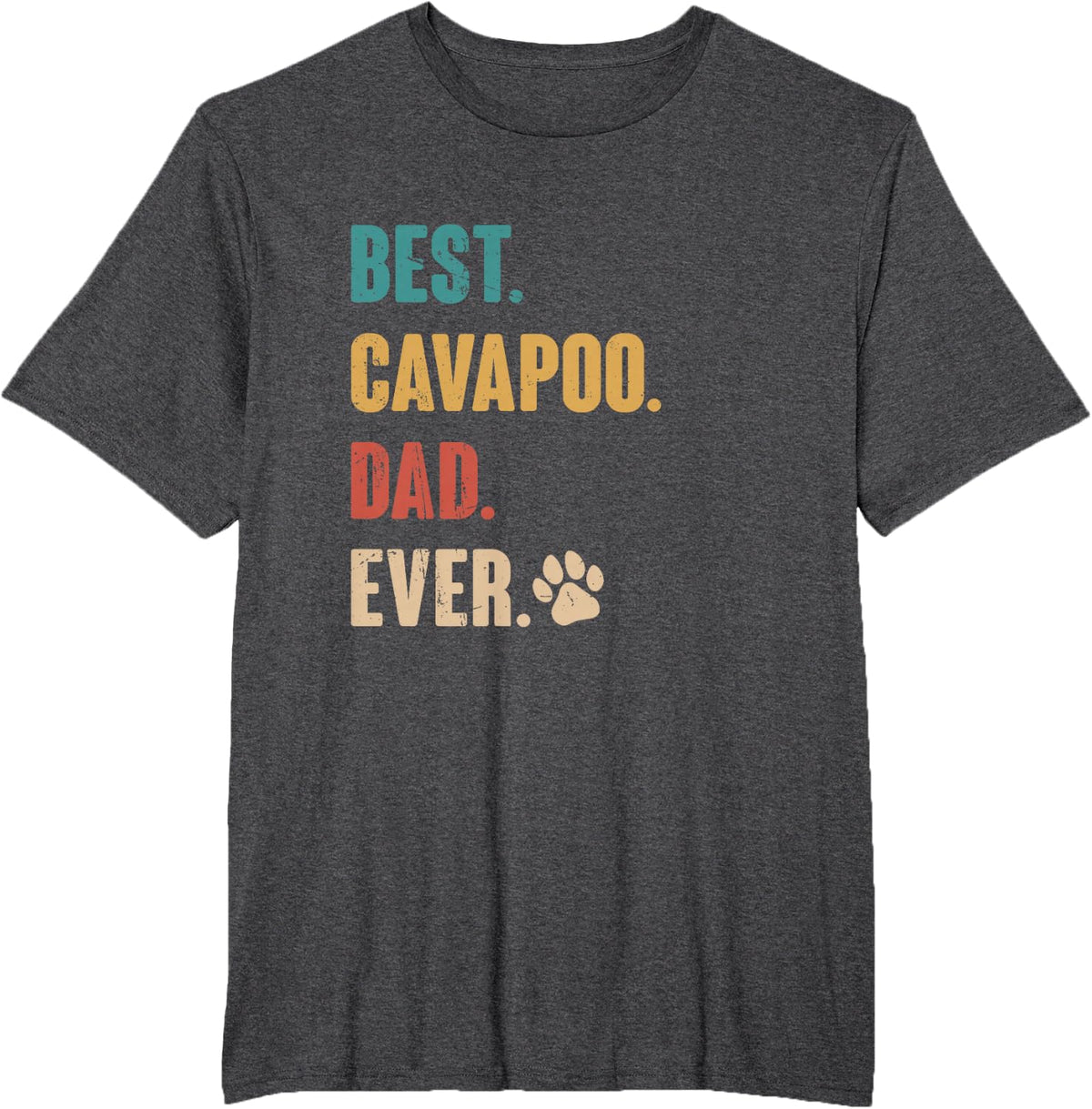 Best Cavapoo Dad Funny Cavapoo Dog Lovers Gift T-Shirt - Dark Heather Grey