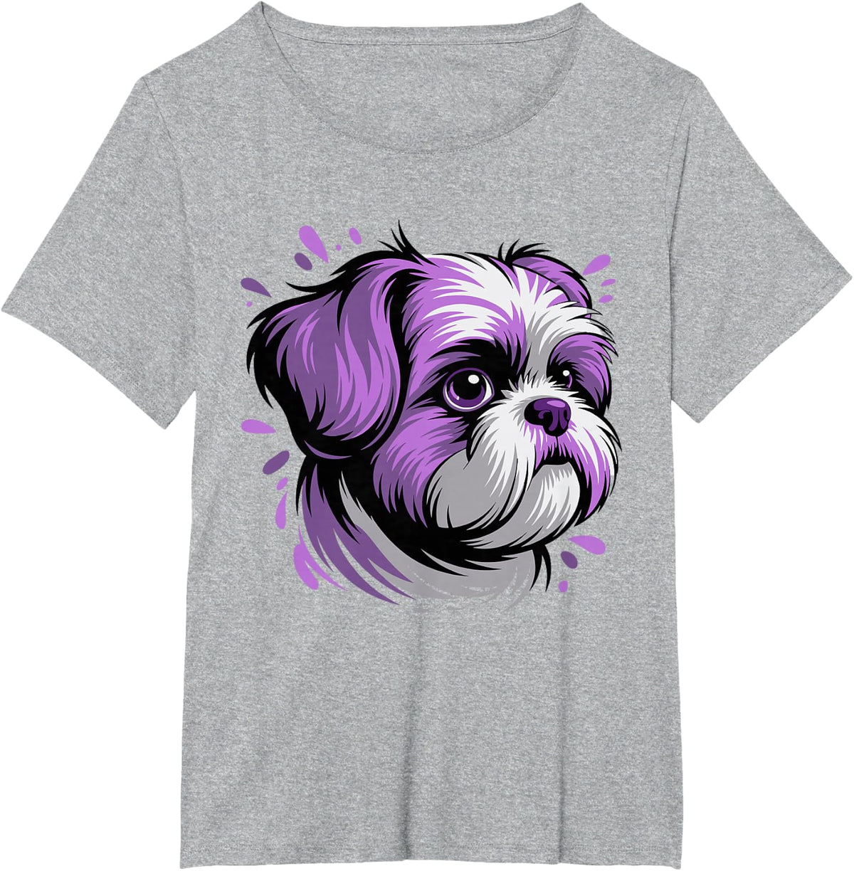 Shih Tzu Dog T-Shirt - Heather Grey
