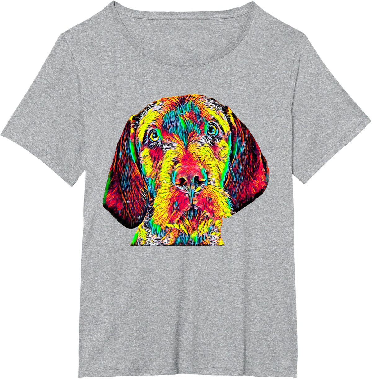 Wirehaired Vizsla Dog T-Shirt - Heather Grey