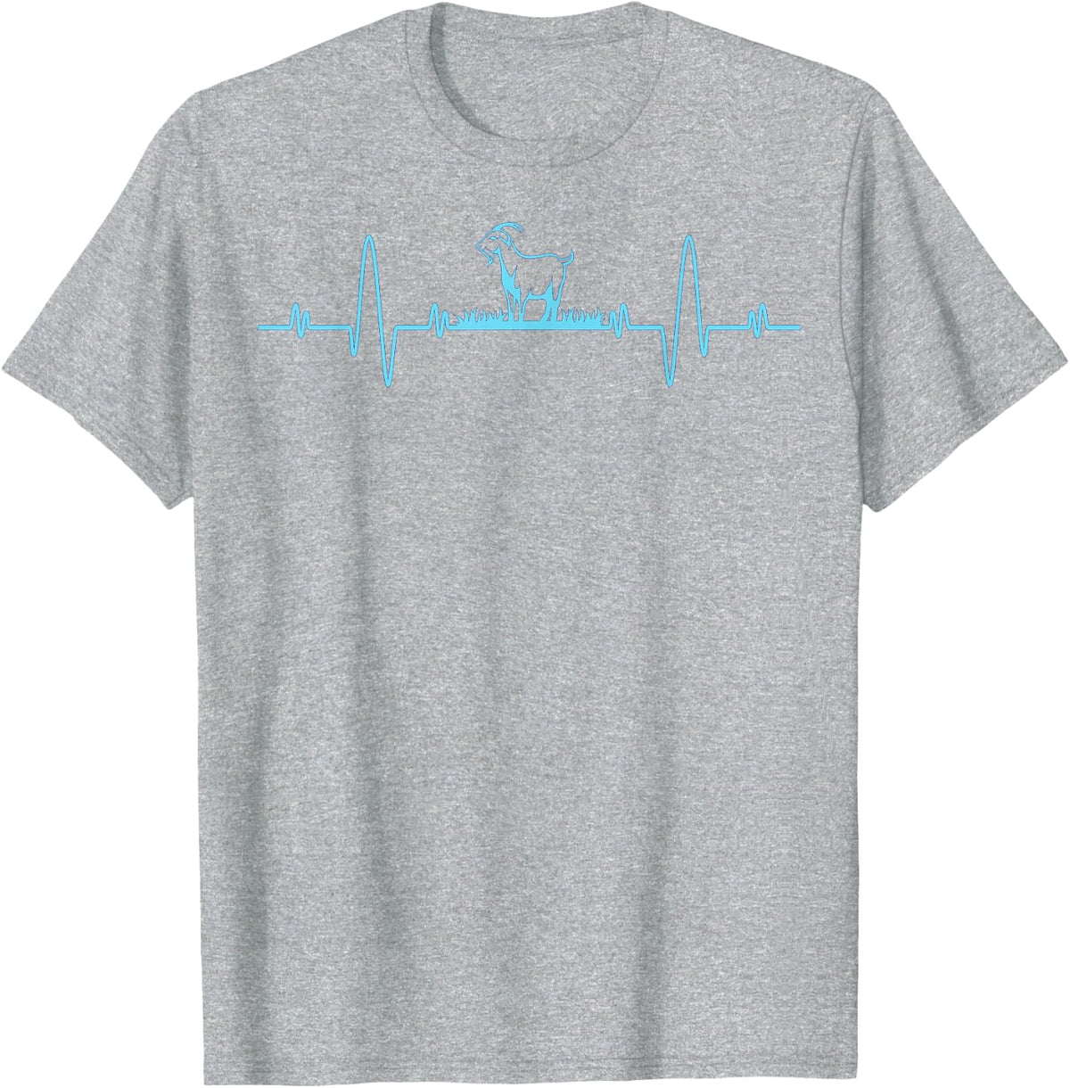 Funny Goat Heartbeat Shirt - Goat Lover Boys Girl Gifts Cool T-Shirt - Heather Grey