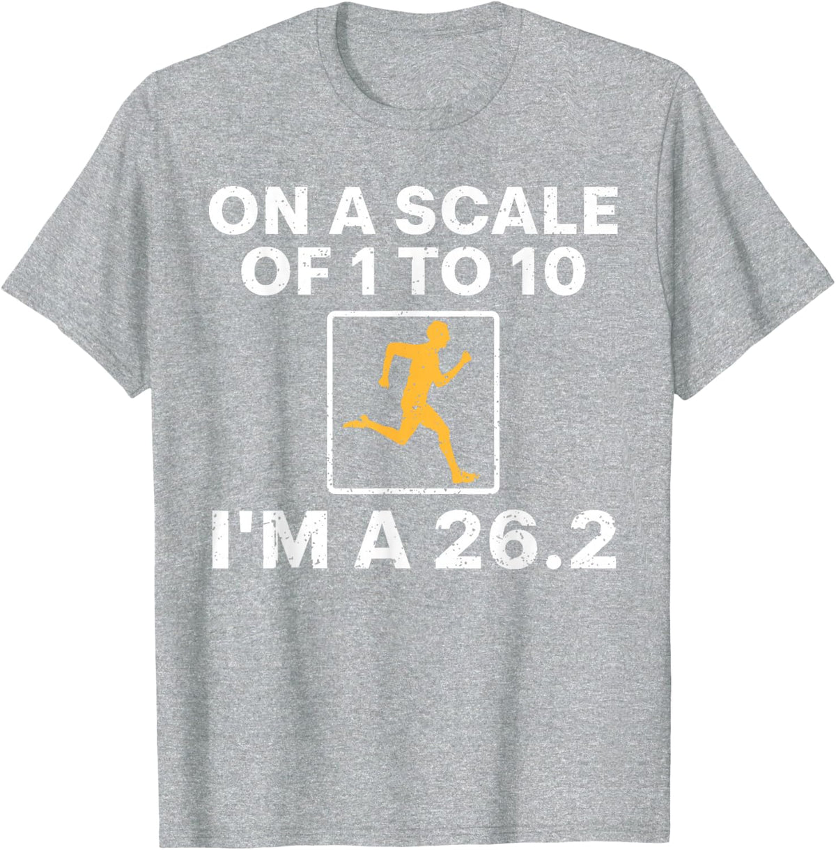 Funny Marathon Art Men Women Marathon Finisher Marathoner T-Shirt - Heather Grey